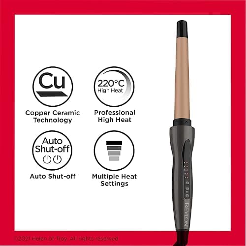 Revlon Copper 1" to 1-1/4" Curling Wand Iron thumbnail 6