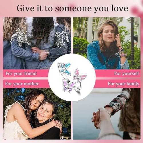 Vectoflux Adjustable 925 Sterling Silver Rings for Women - Elegant 5A CZ Dainty Hoop & Band Designs for Women, Hypoallergenic Daily Wear Jewelry with Gift Bag thumbnail 7