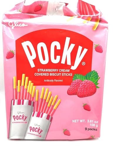 Pocky Sticks Japanese Snacks Pocky Variety Pack of 3 Asian Snacks - Poky Stix Strawberry, Chocolate, Cookies, and Cream Asian Candy by Grateful Grocer, 3 Piece Set, 1.0 Count, 108.0 grams thumbnail 4