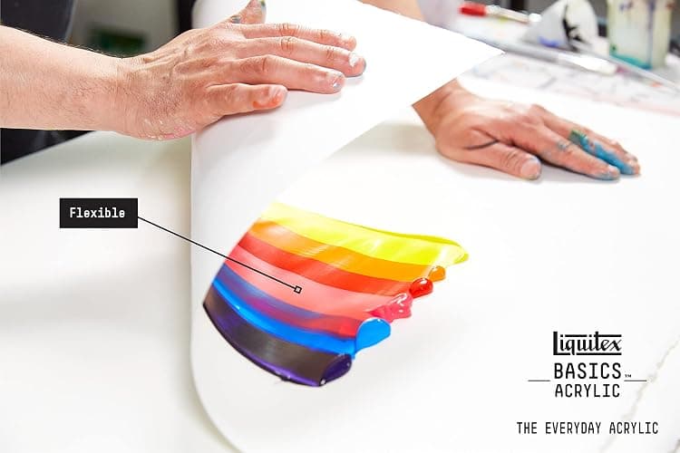 Liquitex BASICS Acrylic Paint Set, 12 x 22ml (0.74-oz) Tube Paint Set | Medium Viscosity, Satin Finish, Lightfast, Fine Art Pigments, Range of Opacities, Easy Blending thumbnail 8