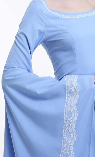 Daizbella Renaissance Dress Gown for Women - Medieval Dress with Lace Decoration for Halloween Party or Renaissance Fair thumbnail 7