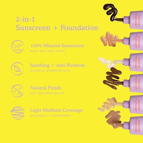Tower 28 Beauty SunnyDays SPF 30 Tinted Mineral Sunscreen - For Sensitive Skin - 2-in-1 Facial Broad Spectrum UVA/UVB Protection + Foundation - Shade 15 MELROSE - Light with Warm Undertones, 1 Fl Oz thumbnail 3