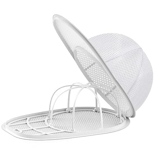 Hat Washer Cage Hat Cleaner for Baseball Caps Fit for Adults and Kids Hats, White - Image 1