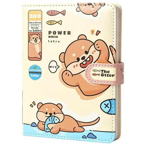 Kawaii Journal Notebook for Kids, Colorful Journal A5 Size To Do List, Travel Planner Zoo Theme Girls Diary 224 Pages with Magnetic clasp (The Otter) - Image 1