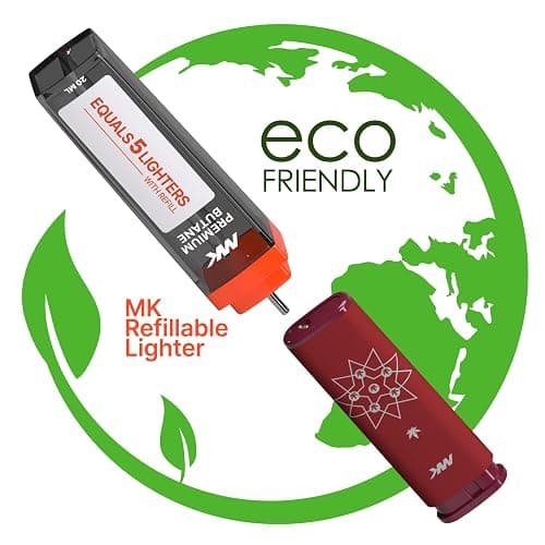 MK Wind Proof Jet Flame Lighters, 5PCS Striking Design, Ideal as Lighters for Candle, Camping, Outdoor use, Butane Refillable Lighter (Jane-5PC) thumbnail 3