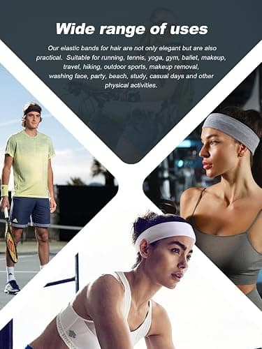 AQOKKA Sports Headbands for Women Non Slip Elastic Fashion Hair Bands for Women's Hair thumbnail 5