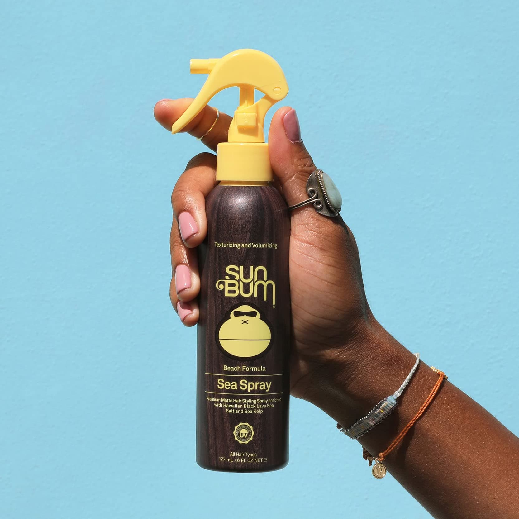 Sun Bum Sea Spray|Texturizing and Volumizing Sea Salt Spray | UV Protection with a Matte Finish | Medium Hold | for All Hair Types | 6 FL OZ Spray Bottle, Clear (80-41025) thumbnail 3