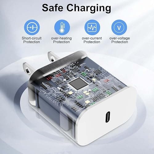 USB C Charger for iPhone 17 16 15 Fast Charging 10ft, 20W Apple USBC Charger Block and Type C to C Cable Cord for iPhone 17 Air/16 Pro/16 Pro Max/15 Pro/15 Pro Max/15 Plus/iPad Pro/Air thumbnail 5