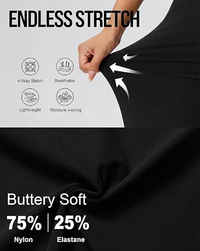 Coume 2 Pack Women Workout Leggings Straight Wide Leg No Front Seam Yoga Gym Pants High Waist Buttery Soft Stretch Leggings thumbnail 6