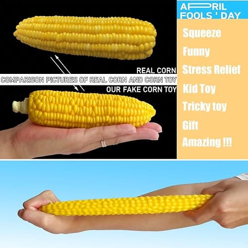 funnysquee Corn Squishies Stress Relief Novelty Toy Soft Scented Simulation Corns Squeeze Toys Cute Birthday Gift for Kids (Corn) thumbnail 5