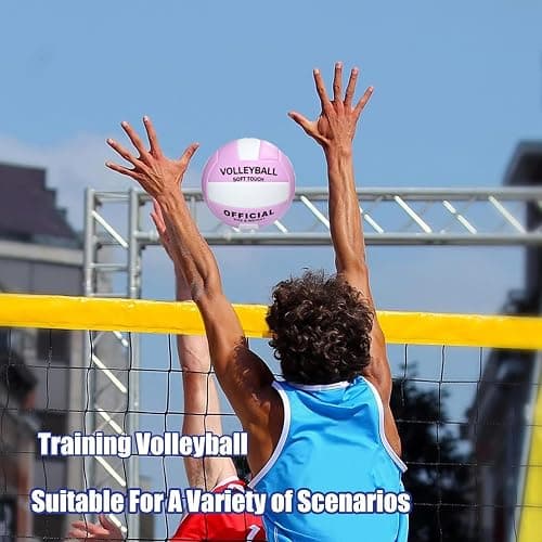 Magicorange Volleyball, 1 Pack Official Size 5 Volleyballs- PU Leather Indoor Outdoor Soft Touch Volleyballs for Beach Play, Game,Gym,Training -Includes Ball Pump thumbnail 5