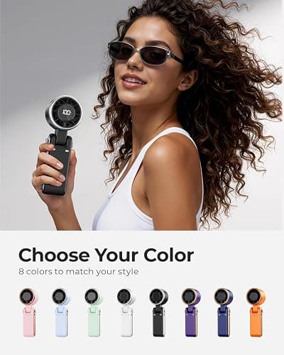 Bearwind Portable Handheld Turbo Fan - 5 Gear High Speed 4000mAh Rechargeable Mini Personal Hand Fan Blow Cold Air, Battery Operated Travel Essentials, Beach Vacation, Gifts for Women, Men (Black) thumbnail 7