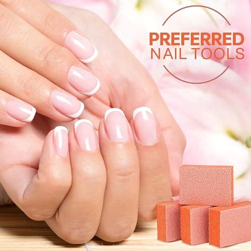 Maryton Mini Nail Buffer Blocks - 180/240 Grit Professional Salon Orange Buffers - Buff Nails Prior to Application of Gel Polish, Acrylic, 50 Count thumbnail 7