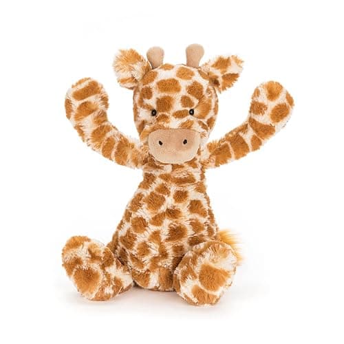 Jellycat Bashful Giraffe Stuffed Animal, Medium 12 inches - Safari Plush Toy - Classic Children's Gift thumbnail 3