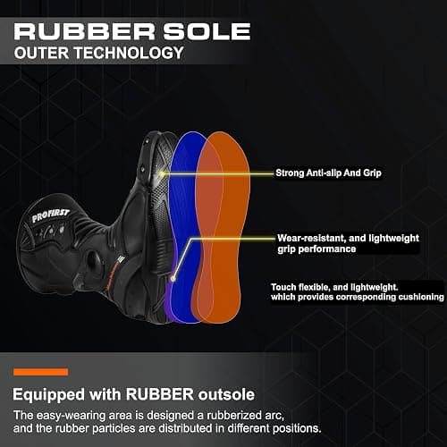 Inflori Genuine Leather Motorcycle Boots Waterproof Motorbike Shoes Armoured Boot Protection Anti Slip Racing Sports thumbnail 4