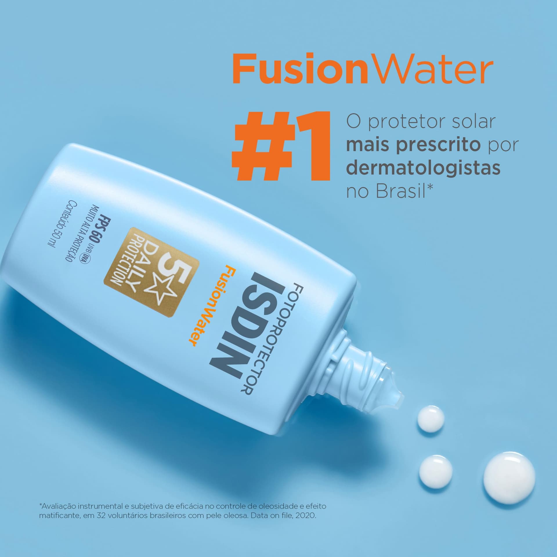 ISDIN Protetor Solar Facial Fusion Water 5 Stars Sem Cor FPS 60-50ml thumbnail 4