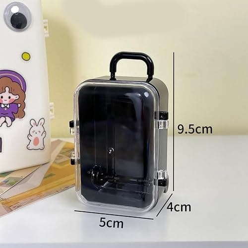 ZHORCIN Miniature Luggage Suitcase Storage Trolley Case Travel Holiday Toy Candy Box Handbag Model For Dolls Accessory thumbnail 3