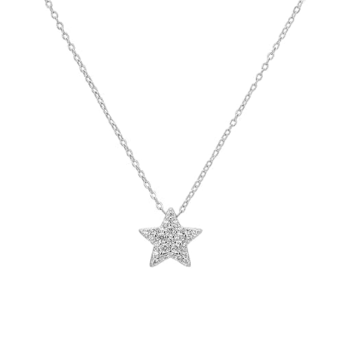18K Gold Star Necklace for Women - CZ Star Pendant Necklace - Dainty Necklace - Simple Necklace - Layered Necklace
