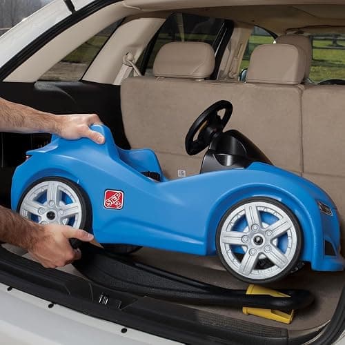 Step2 Whisper Ride Cruiser Kids Push Car, Ride On Toy, Stroller Substitute, Includes Seat Belt & Horn, Made of Durable Plastic, Max Weight 50 lbs., For Toddlers 1.5-4 Years Old, Blue thumbnail 2