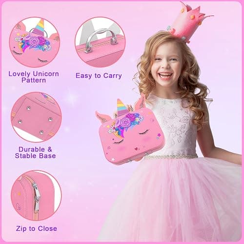 Kids Nail Polish Set for Girls, Non-Toxic Quick Dry Nail Art Salon Kit with Nail Dryer and Peelable Nail Polish,Ideal Gift Toys for Girls Age 3-12 thumbnail 5