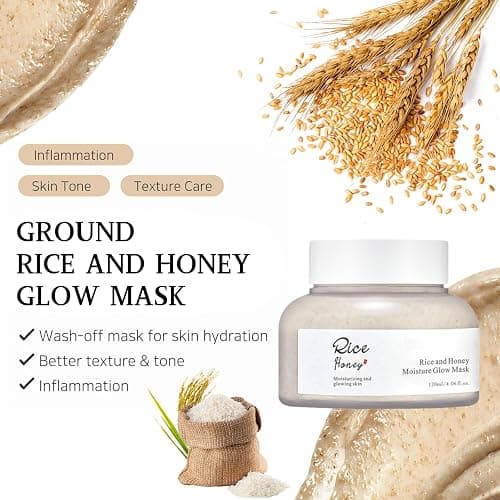 4-Step Korean Glass Skin Set – Rice & Honey Glow Mask, Arbutin Serum, Ginseng Eye Care, Hydrating Toner | Vegan, Anti-Oxidant Skincare Kit for Glowing Complexion, Korean Skincare Routine(4Pcs) thumbnail 6