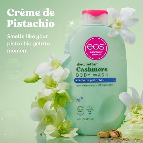 eos Cashmere Body Wash – Crème de Pistachio, Moisturizing Body Wash, Creamy Gel Formula, with Shea Butter, Glycerin, Vitamin E, pH Balanced, Sensitive Skin, Vegan, 16 fl oz thumbnail 2