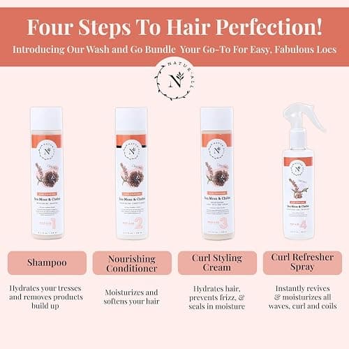 NaturAll Sea Moss & Chebe 8.5 Oz Curl Refresher Spray for Curly Hair, Coils and Waves – All Natural Sulfate Free, Silicone Free, Hydrating & Nourishing Hair Mist for Women & Men thumbnail 3