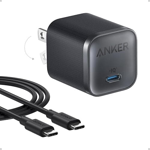 Anker Nano Charger, 45W Fast Charging, Compact and Foldable Plug USB C Charger Block for iPhone 17 Series, MacBook, Pixel 9, iPad, Samsung Galaxy S25 Ultra / S24 Series (6 ft Cable Included) - Image 1