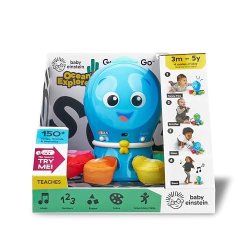 Baby Einstein Ocean Explorers Go Opus Go 4-in-1 Crawl & Chase Activity Learning Toy, Music and Lights, Ages 3 Months to 5 Years thumbnail 10