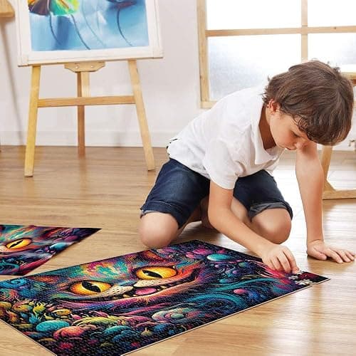Alice nel paese delle meraviglie, 1000 pezzi, puzzle, regali, puzzle in legno, giocattolo educativo, giochi di famiglia, regali di Natale e di compleanno (50 x 75 cm) thumbnail 2