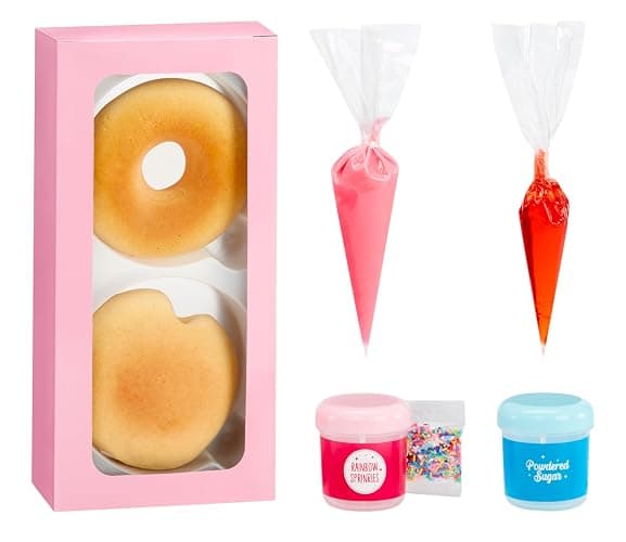 Slime Life Pink Icing Round & Jelly Filled Donuts DIY Slime Kit - Unboxing Ingredients to Make, Smash, and Stretch Your Food Slime, Ages 8+ thumbnail 4