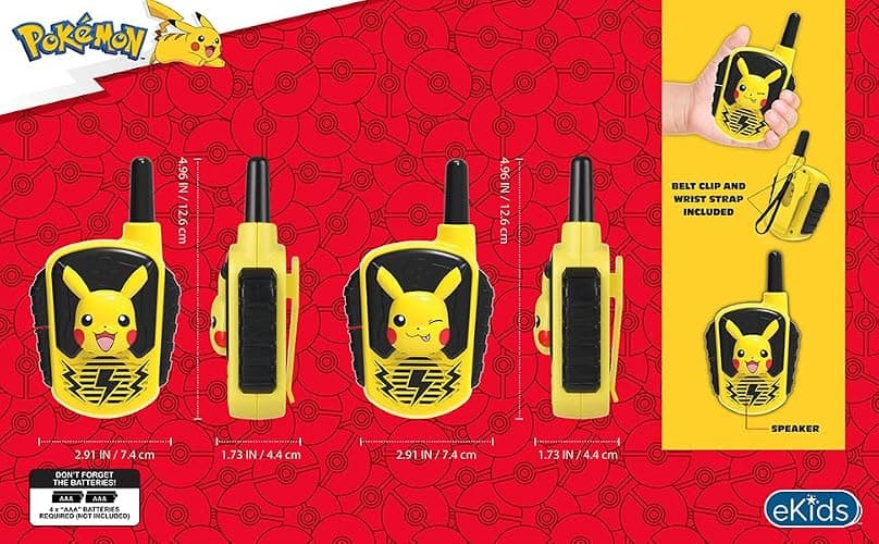 eKids Pokemon Walkie Talkies for Kids, Indoor and Outdoor Toys, Designed for Fans of Pokemon Toys | Static Free, Indoor and Outdoor Toys thumbnail 5