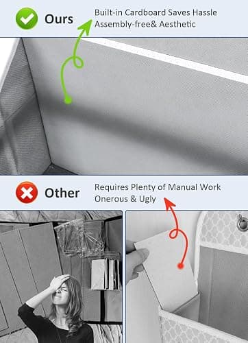 BLOROOM Over the Door Organizer Hanging Storage with 3 Clear Slip Pockets and 5 Large Pockets for Closet Door Organization - Heavy Duty for Bathroom, Pantry, Bedroom, Nursery thumbnail 3