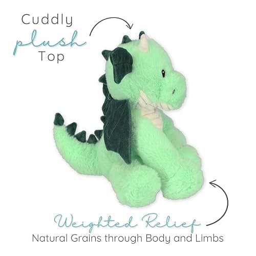 1i4 Group Daniel Dragon - Microwavable & Weighted Plush Stuffed Animal - Heated Plushie for Warmth - Cute, Soft, Cozy Toy for Adults & Children (Boys, Girls, & Toddlers) by Warm Pals thumbnail 5