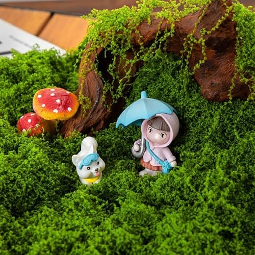 FSZNKJ Fake Green Moss for Potted Plants, Artificial Moss, Green Moss for Crafts for DIY Decorating Craft Art Potted Wedding Accessories Fairy Garden Accessories thumbnail 2
