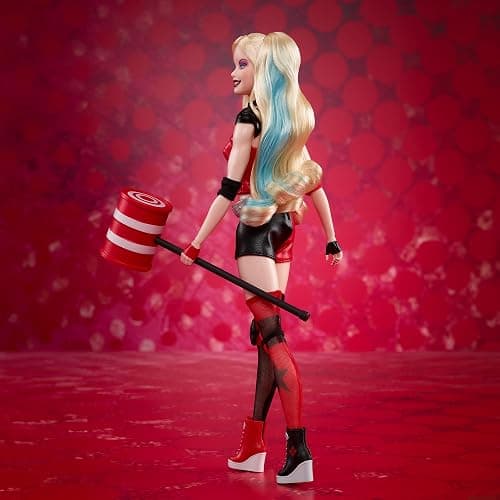 Barbie Signature Harley Quinn Collector Doll with Posable Body, Iconic Outfit, and Mallet Accessory, DC Batman 85th Anniversary Collectible thumbnail 5
