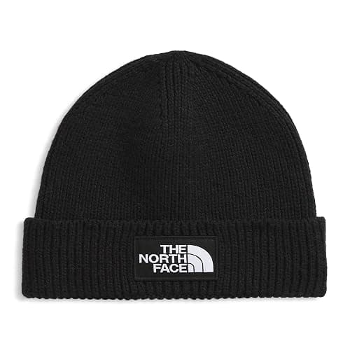 THE NORTH FACE TNF Logo Box Cuffed Beanie | Classic Fit, Rib Knit Winter Hat for Men & Women - Image 1