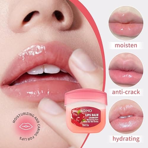 8-Pack Fruit Flavor Lip Balm Set, Mini Lip Mask for Daily Moisture & Overnight Care Helps Soothe Dry Lips thumbnail 7