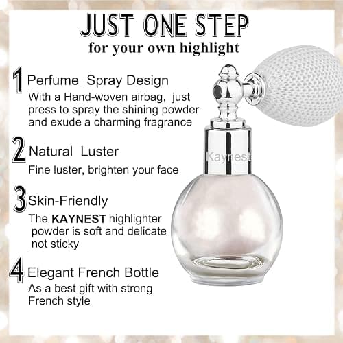 Champagne Highlighter Spray, Loose Shimmer Powder High Gloss Makeup Mist for Body, Face, Hair, Long Lasting Glitter Hairspray for Festive Party, Stage Shows, Nightclubs, Bar (2#) thumbnail 5