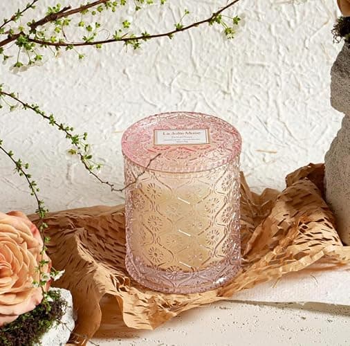 LA JOLIE MUSE Santal Rose Scented Candle – Saffron, Rose & Leather | 6 oz Natural Soy Wax | 40 Hours Clean Burn | Self Care Gifts for Women | Elegant Home Decor thumbnail 3