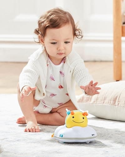 Skip Hop Baby Follow-Me Bee Tummy Time Crawl Toy 3-Stage Infant Sensory Development with Lights Sounds and Music Explore & More Age 5m+ thumbnail 2