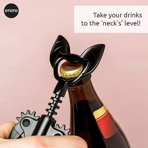 OTOTO Vino Spooky Bat 2-in-1 Wine & Beer Opener, Corkscrew & Bottle Opener - Goth Wine Accessories & Gifts for Wine Lovers thumbnail 4