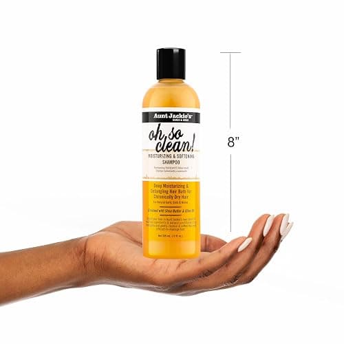Aunt Jackie's Curls and Coils Oh So Clean Deep Moisturizing and Softening Hair Shampoo for Natural Curls, Coils and Waves, Enriched shea Butter, 12 oz thumbnail 6