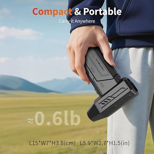 Compressed Air Duster,130000RPM Super Power Cordless Air Duster,Rechargeable Brushless Blower,3 Gear Adjustable Blower with LED Light,Dust Remover for Computer/House/Outdoor/Car thumbnail 7