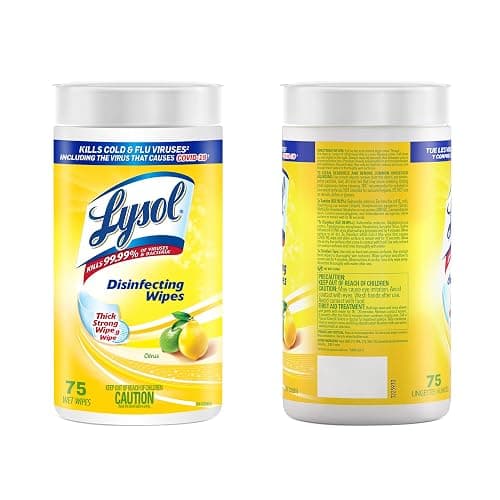 Lysol Disinfecting Wipes, Thick Cleaning Wipes with Micro Pocket Design for Home & Electronics, Kills 99.9% of Germs, Removes Allergens, Citrus Scent, 6 x 75 Count (450 Total Wipes) thumbnail 9