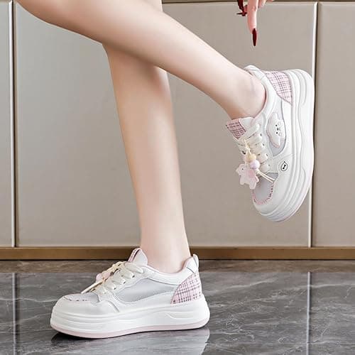 Women's Cute Cartoon Thick Sole Casual Shoes - Breathable mesh Upper, 1.77 inches Elevated Sole, Cute Decorative Embellishments thumbnail 2