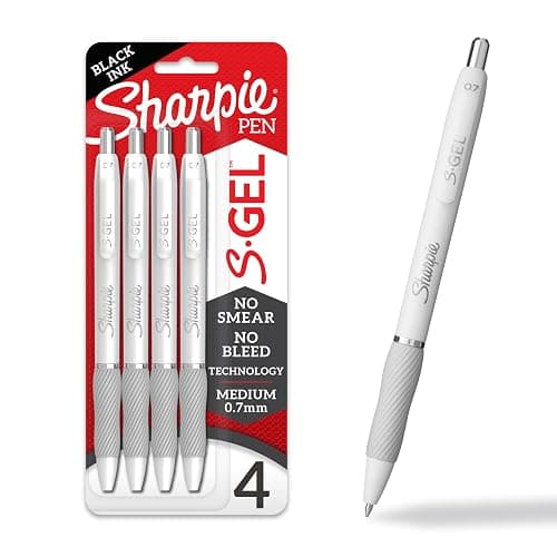 Sharpie S-Gel Gel Pens, Black Ink, Medium Point (0.7mm), 4 Count - Back to School, Teacher Supplies, Journaling - Image 1