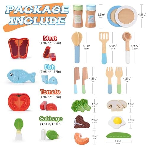 Cucina Giocattolo per Bambini 27 Pezzi, Accessori Cucina Bambini, Pentole e Padelle Giocattolo, Taglio di Cibo e Verdure Chef, Gioco di Ruolo Set per Ragazze e Ragazzi, Giochi Montessori 3 4 5 6 Anni thumbnail 2