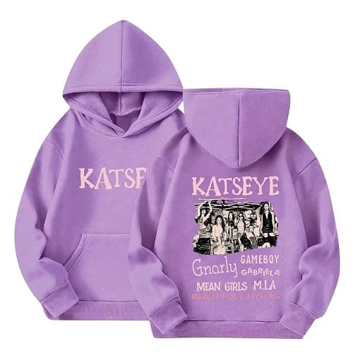 KATSEYE Hoodies for Kids Katseye Merch Sweatshirts Fashion Music Album Graphic Long Sleeve Hoodied for 3-14 Years - Image 1