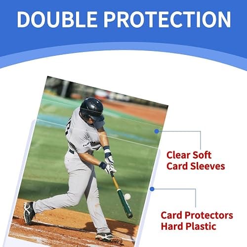 QTYORD 400Pcs Top Loaders for Cards (200Pcs Hard Plastic Card Holders & 200Pcs Penny Card Sleeves) 3" x 4" Toploaders, Card Protector Sleeves for Baseball Football Sports Cards, Standard Trading Cards thumbnail 4